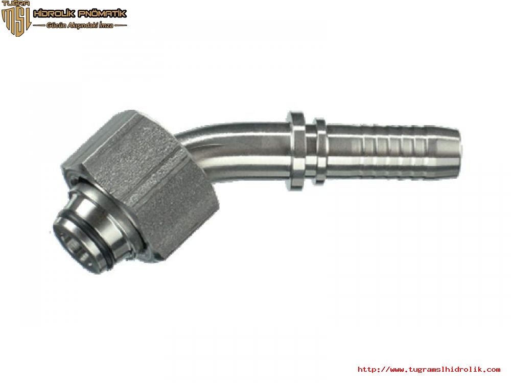 HİDROLİK 45° HORTUM UCU Tuğra Msl Hidrolik